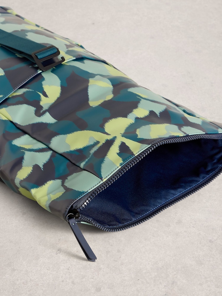 White Stuff Blue Alex Rubberised Backpack - Image 4 of 4