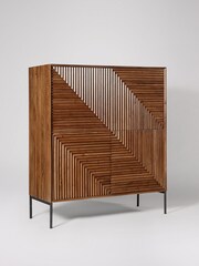 Swoon Mid Brown Seville Acacia Wood Four Door Cabinet - Image 4 of 6