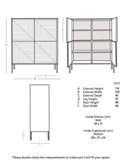 Swoon Mid Brown Seville Acacia Wood Four Door Cabinet - Image 6 of 6