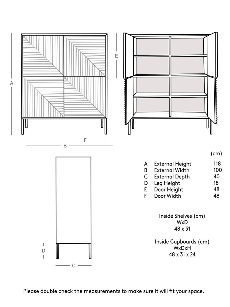 Swoon Mid Brown Seville Acacia Wood Four Door Cabinet - Image 6 of 6
