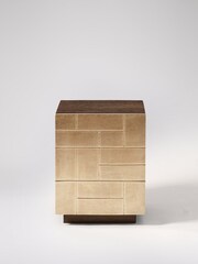 Swoon Mid Brown Piet Mango Wood One Door Bedside Table - Image 2 of 6