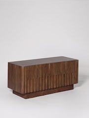 Swoon Mid Brown Hampstead Acacia Wood Media Unit - Image 3 of 6