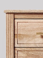 Swoon Light Brown Claudine Mango Wood Two-Drawer Bedside Table - Image 5 of 6