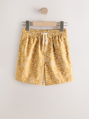 Ochre Yellow Printed Swim Shorts (3-16yrs) - Image 1 of 4