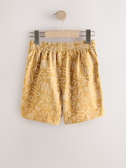 Ochre Yellow Printed Swim Shorts (3-16yrs) - Image 2 of 4