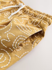 Ochre Yellow Printed Swim Shorts (3-16yrs) - Image 4 of 4