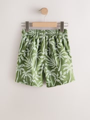 绿色叶 - 印花游泳短裤（3-16岁） - 图片2 / 4