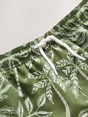 绿色叶 - 印花游泳短裤（3-16岁） - 图片3 / 4