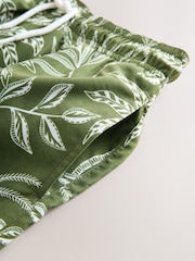 绿色叶 - 印花游泳短裤（3-16岁） - 图片4 / 4