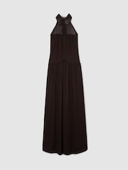 Atelier Chiffon Draped Halterneck Maxi Dress - Image 2 of 7