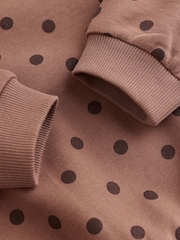 Chocolate Brown Spot Baby Sweatshirt And Legging 2 Piece Set (0mths-2yrs) - Image 12 of 14
