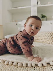 Chocolate Brown Spot Baby Sweatshirt And Legging 2 Piece Set (0mths-2yrs) - Image 3 of 14