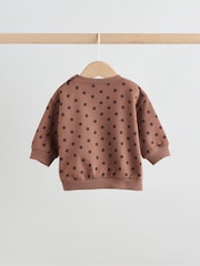 Chocolate Brown Spot Baby Sweatshirt And Legging 2 Piece Set (0mths-2yrs) - Image 7 of 14