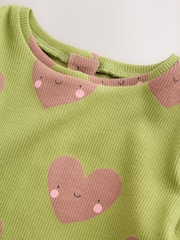 Green Heart Peplum Top and Leggings Baby Set (0mths-2yrs) - Image 12 of 17