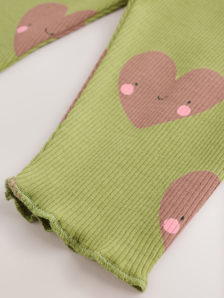 Green Heart Peplum Top and Leggings Baby Set (0mths-2yrs) - Image 17 of 17