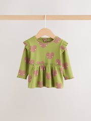 Green Heart Peplum Top and Leggings Baby Set (0mths-2yrs) - Image 6 of 17
