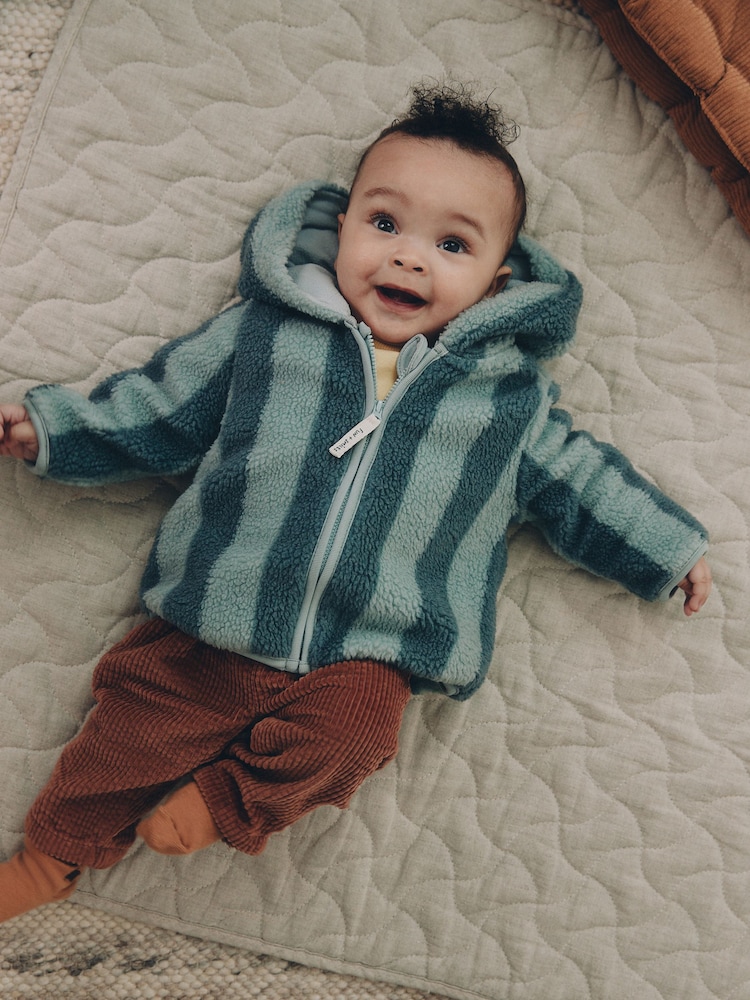 Blue Stripe Fleece Baby Zip Jacket (0mths-2yrs) - Image 1 of 4
