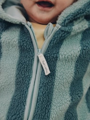 Blue Stripe Fleece Baby Zip Jacket (0mths-2yrs) - Image 4 of 4