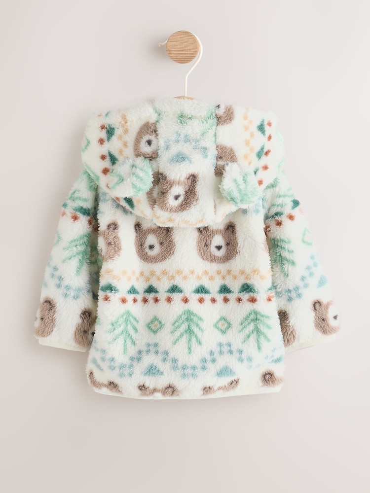 Green Fairisle Fleece Baby Zip Jacket (0mths-2yrs) - Image 2 of 5