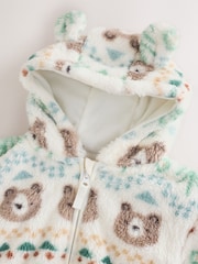 Green Fairisle Fleece Baby Zip Jacket (0mths-2yrs) - Image 3 of 5