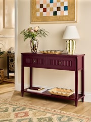 Nina Campbell Burgundy Red Willis Console Table - Image 2 of 4