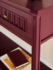 Nina Campbell Burgundy Red Willis Console Table - Image 4 of 4