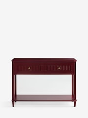 Nina Campbell Burgundy Red Willis Console Table - Image 5 of 7