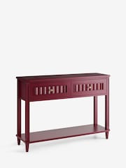 Nina Campbell Burgundy Red Willis Console Table - Image 6 of 7