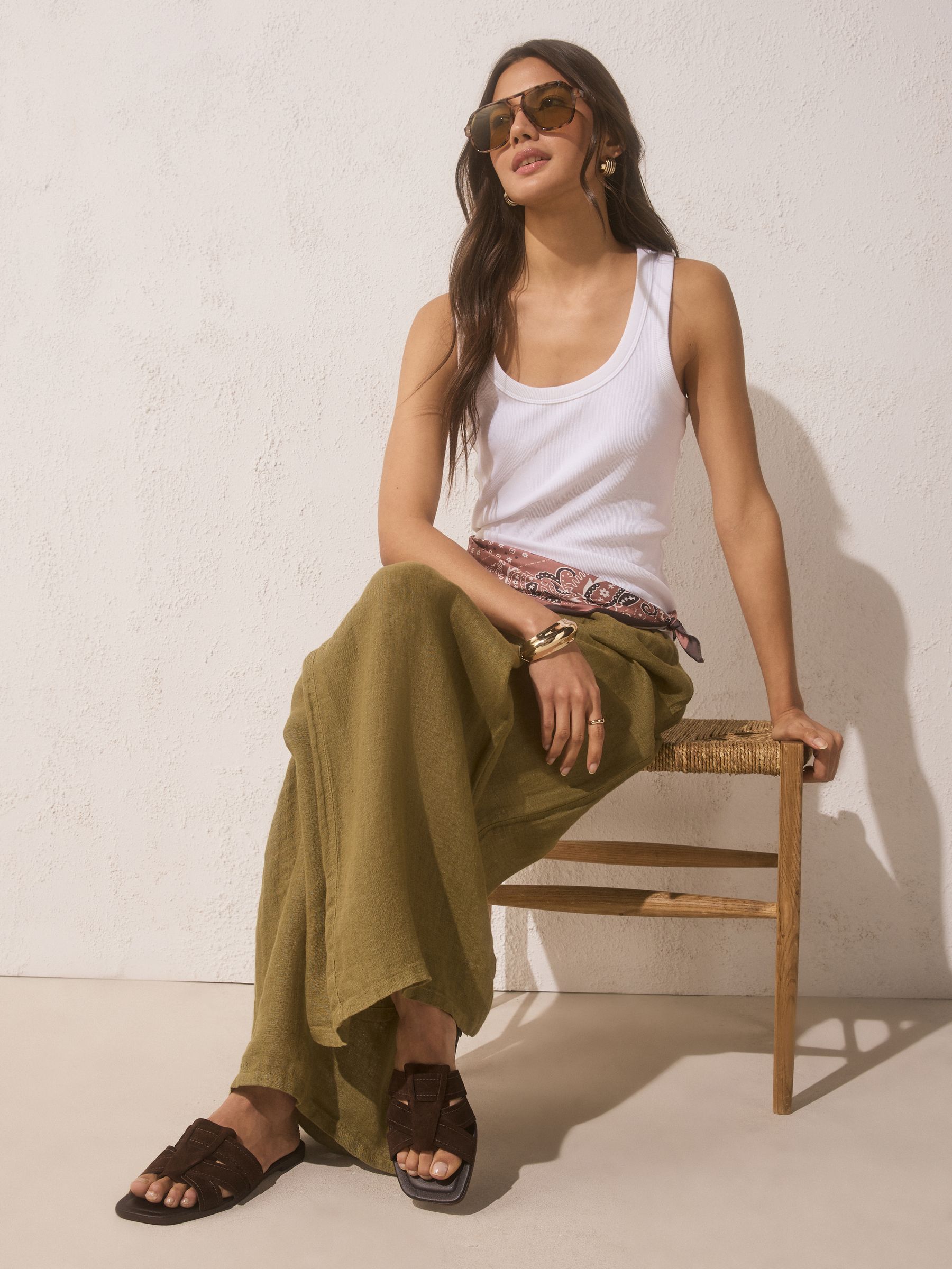 SOFT STITCH MULE SANDALS ブラウン Buy Chocolate Brown Extra Wide Fit Forever Comfort® Stitched Mule