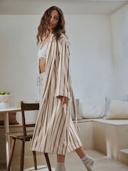 Yard Natural Hebden Stripe Towelling Robe - Image 2 of 7