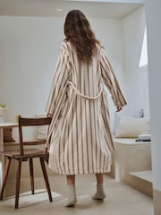 Yard Natural Hebden Stripe Towelling Robe - Image 4 of 7
