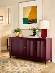 Nina Campbell Burgundy Red Willis Large Sideboard - Image 1 of 5