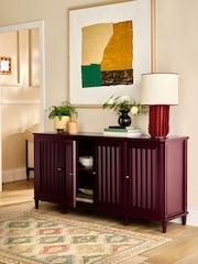 Nina Campbell Burgundy Red Willis Large Sideboard - Image 3 of 5
