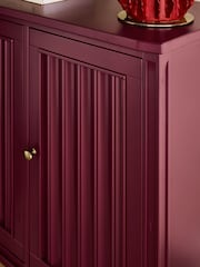 Nina Campbell Burgundy Red Willis Large Sideboard - Image 4 of 5