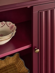 Nina Campbell Burgundy Red Willis Large Sideboard - Image 5 of 5