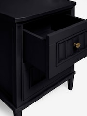 Nina Campbell Black Willis 2 Drawer Wide Bedside Table - Image 6 of 6