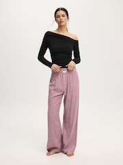 Cotton On Black Dreamy Soft Off The Shoulder Long Sleeve Top - Image 4 of 5