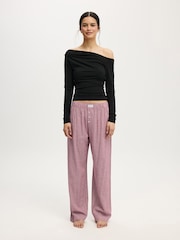 Cotton On Black Dreamy Soft Off The Shoulder Long Sleeve Top - Image 5 of 5