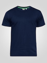 D555 Blue Navy Flyers Premium Weight Combed Cotton Crew Neck T-Shirt - Image 4 of 5