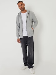 Threadbare Grey Zip-Through Hoodie - Image 3 of 4