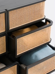 La Redoute Intérieurs Black Laora Cane Chest of 6 Drawers - Image 3 of 4