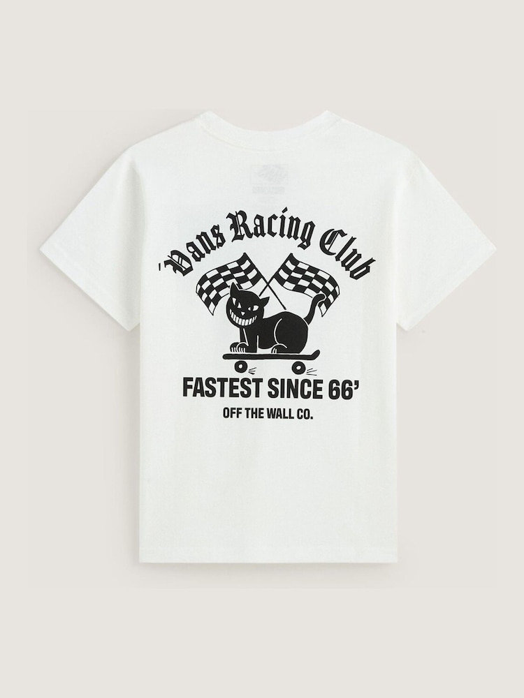 Vans White/Black Cat Club Short Sleeve T-Shirt - Image 2 of 2 Vans White/Black Cat Club Short Sleeve T-Shirt - Image 2 of 2
