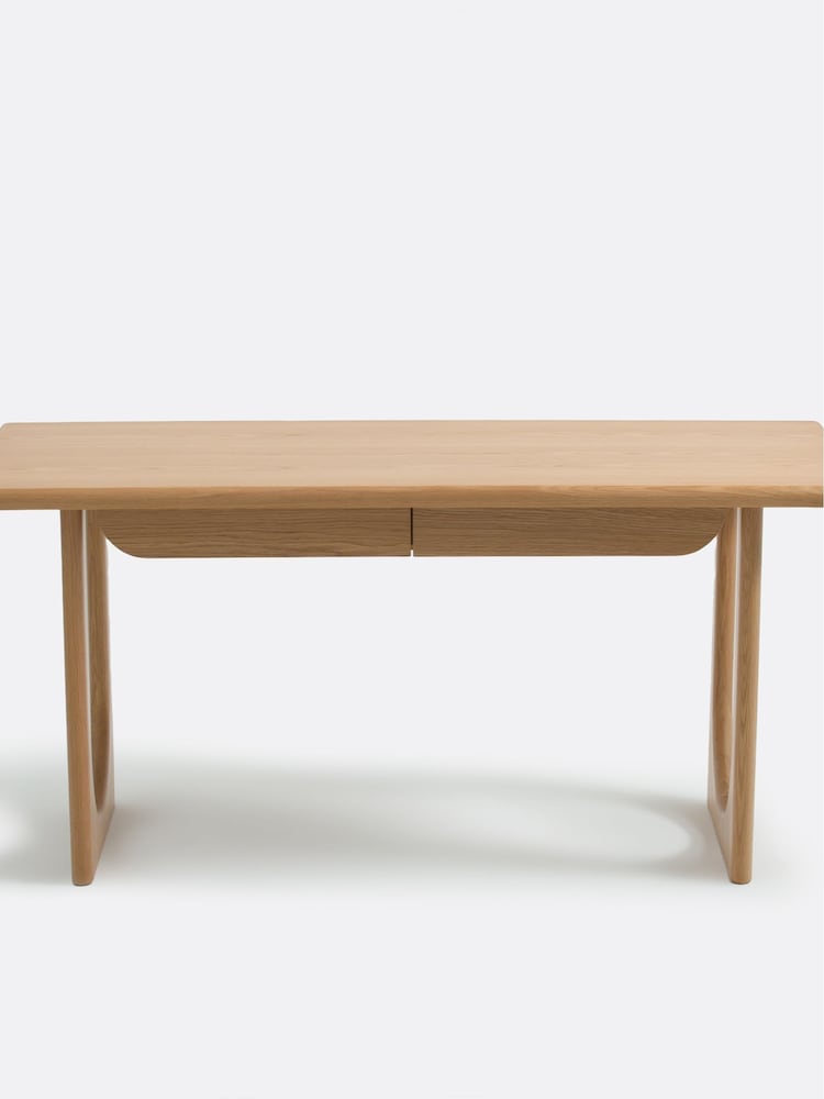 La Redoute Intérieurs Oak Douve XL Desk In With 2 Drawers - Image 6 of 6