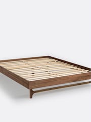 La Redoute Intérieurs Walnut Larsen Vintage Bed with Slats - Image 3 of 5