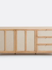 La Redoute Intérieurs Oak Linen Tint Esmara Ash/Linen Sideboard - Image 2 of 4