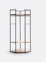 La Redoute Intérieurs Black Adarbi Corner Wood & Metal Wardrobe Unit - Image 5 of 6