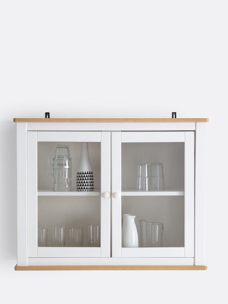 La Redoute Intérieurs White Alvina Pine Wall Cabinet - Image 2 of 5