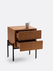 La Redoute Intérieurs Oak Lodge Bedside Table with 2 Drawers - Image 4 of 6