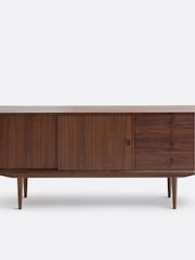 La Redoute Intérieurs Walnut Quilda 2-Door Vintage Dresser with 4 Drawers - Image 4 of 6
