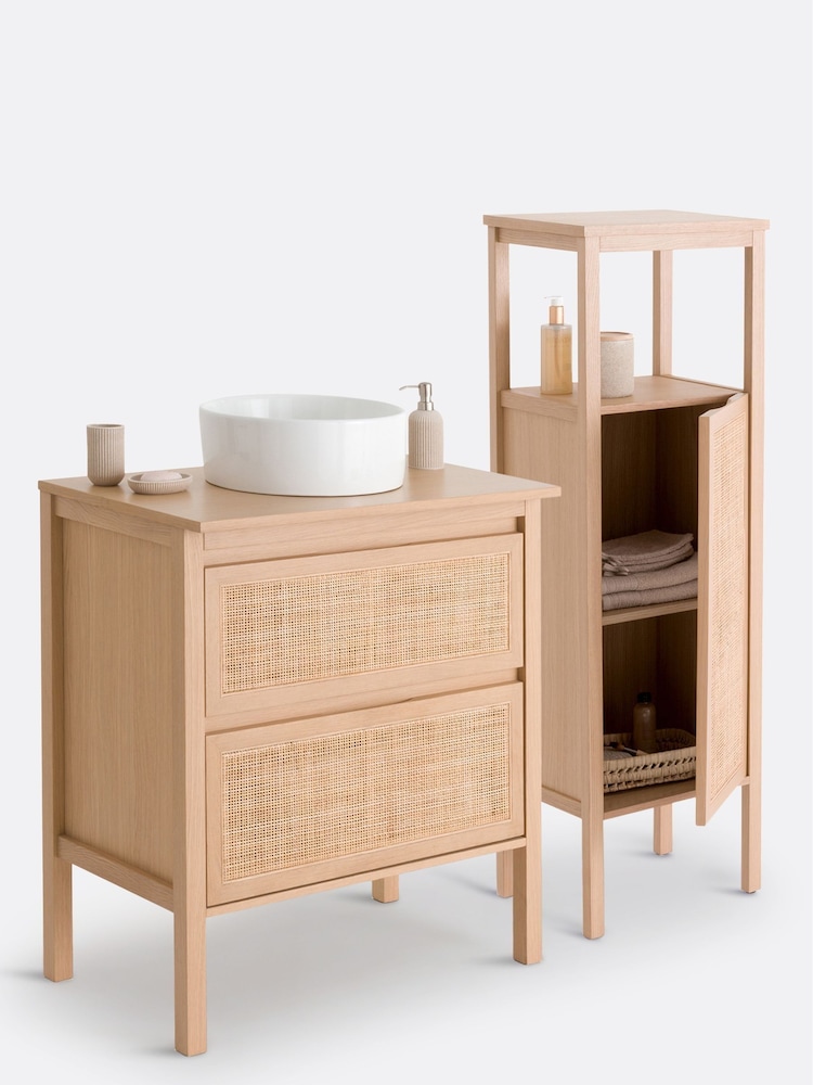 La Redoute Intérieurs Natural Lumpa Cane Bathroom Storage Column - Image 1 of 6